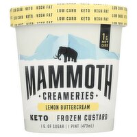 Mammoth Keto Lemon Buttercream Frozen Custard, 1 pint