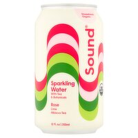 Sound Rose, Lime and Hibiscus Tea Sparkling Water with Tea & Botanicals, 12 fl oz