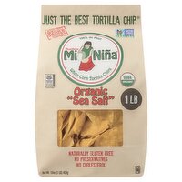 Mi Niña Organic "Sea Salt" White Corn Tortilla Chips, 16 oz