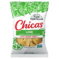 Chicas Lime Authentic Corn Tortilla Chips, 10 oz