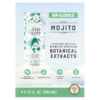 Clever Mojito Premium Non-Alcoholic Cocktail, 12 fl oz, 4 count