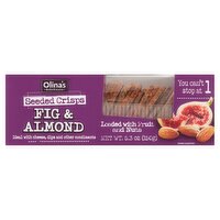 Olina's Bakehouse Fig & Almond Seeded Crisps Crackers, 5.3 oz