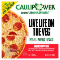 CAULIPOWER Uncured Pepperoni Stone-fired Cauliflower Crust Pizza, 11.3 oz, 12 Ounce