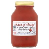 Michaels of Brooklyn Low Sodium Tomato & Basil, 32 oz