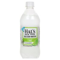 Hal's New York Lime Seltzer Water, 20 fl oz