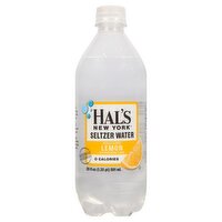 Hal's New York Lemon Seltzer Water, 20 fl oz