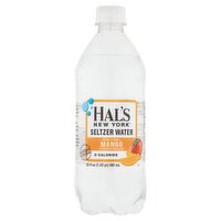 Hal's New York Mango Seltzer Water, 20 fl oz