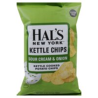 Hal's New York Sour Cream & Onion Kettle Cooked Potato Chips, 8 oz