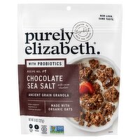 Purely Elizabeth Recipe No. 09 Chocolate Sea Salt with Cocoa Cluster Ancient Grain Granola, 8 oz