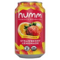 Humm Strawberry Lemonade Probiotic Kombucha, 12 fl oz