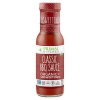 Primal Kitchen Organic and Unsweetened Classic BBQ Sauce, 8.5 oz