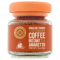 Giraldo Farms Colombian Freeze Dried Amaretto Instant Coffee, 1.76 oz