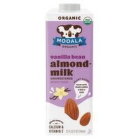 Mooala Organic Vanilla Bean Unsweetened Almondmilk, 32 fl oz, 32 Fluid ounce