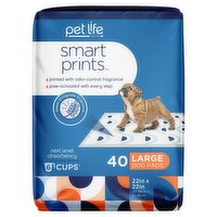 Pet Life Unlimited Smart Prints Sweet Bluegrass Fragrance Large Dog Pads, 40 count