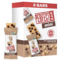 Perfect Bar Dark Chocolate Chip Peanut Butter with Sea Salt Mini Protein Bar, 0.88 oz, 8 count