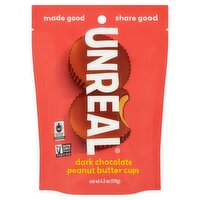 Unreal Dark Chocolate Peanut Butter Cups, 4.2 oz