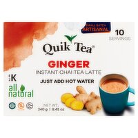 Quik Tea Ginger Instant Chai Tea Latte, 8.45 oz