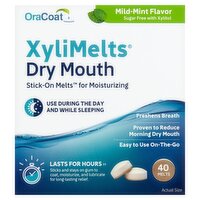 OraCoat Mild-Mint Flavor Dry Mouth XyliMelts, 40 count