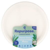 Repurpose Heavy Duty Compostable Plates, 20 count