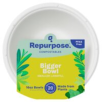 Repurpose Compostables 16oz Bowls, 20 count