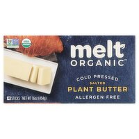 Melt Organic Cold Pressed Salted Plant Butter Sticks, 4 count, 16 oz