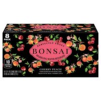 Bonsai Cherry Peach Sparkling Water Beverage, 12 fl oz, 8 count