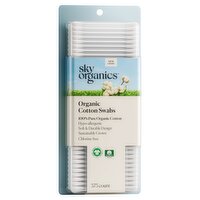 Sky Organics 100% Pure Organic Cotton Swabs, 375 count