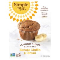 Simple Mills Almond Flour Banana Muffin & Bread Baking Mix, 9.0 oz