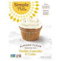 Simple Mills Almond Flour Vanilla Cupcake & Cake Baking Mix, 11.5 oz