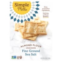 Simple Mills Almond Flour Fine Ground Sea Salt Crackers, 4.25 oz, 4.25 Ounce