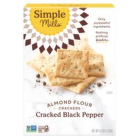 Simple Mills Cracked Black Pepper Almond Flour Crackers, 4.25 oz