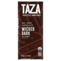 Taza Perfectly Unrefined Wicked 95% Dark Chocolate, 2.5 oz