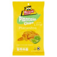 Mayté Plantain Chips with Lime, 3 oz