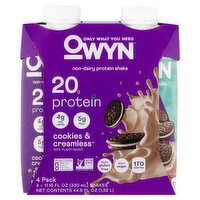 OWYN Cookies & Creamless Non-Dairy Protein Shake, 11.15 fl oz, 4 count