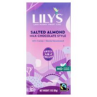 Lily's Salted Almond Milk Chocolate Style Bar, 3 oz