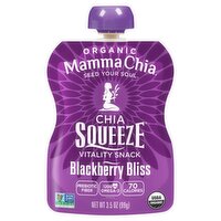 Mamma Chia Chia Squeeze Organic Blackberry Bliss Vitality Snack, 3.5 oz