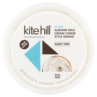 Kite Hill Plain Almond Milk Cream Cheese Style Spread, 8 oz