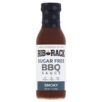 Rib Rack Smoky Sugar Free BBQ Sauce, 11 oz