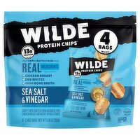 Wilde Sea Salt & Vinegar Protein Chips, 1.34 oz, 4 count