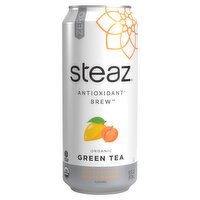 Steaz Antioxidant Brew Zero Calorie Peach Mango Flavored Organic Green Tea, 16 fl oz