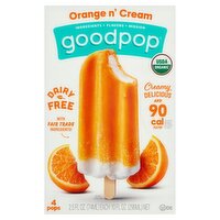 GoodPop Dairy Free Orange n' Cream Pops, 2.5 fl oz, 4 count