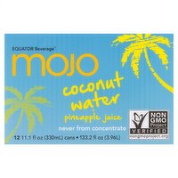Equator Beverage Mojo Coconut Water + Pineapple Juice, 11.1 fl oz, 12 count