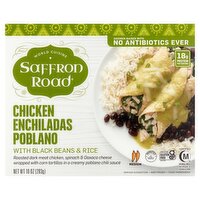 Saffrod Road Chicken Enchiladas Poblano with Black Beans & Rice, 10 oz