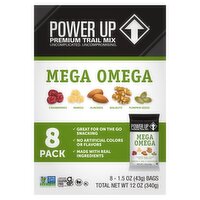 Power Up Mega Omega Premium Trail Mix, 1.5 oz, 8 count
