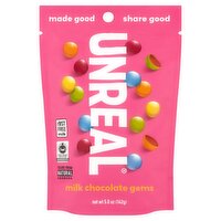 Unreal Milk Chocolate Gems, 5.0 oz