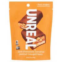 Unreal Dark Chocolate Caramel Peanut Nougat Bar, 3.4 oz