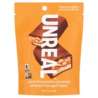 Unreal Dark Chocolate Caramel Peanut Nougat Bar, 3.4 oz