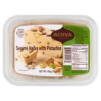 Achva Sesame Halva with Pistachio, 16 oz