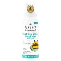 Zarbee's Soothing Saline Nasal Mist with Aloe, 3 fl oz, 3 Fluid ounce