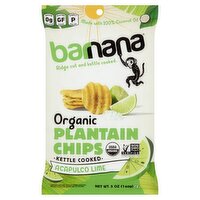 Barnana Organic Kettle Cooked Acapulco Lime Plantain Chips, 5 oz